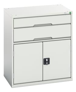 Bott Verso Drawer Cabinets 800 x 550  Tool Storage for garages and workshops Verso 800Wx550Dx900H 2 Drawer + 2 Door Cabinet